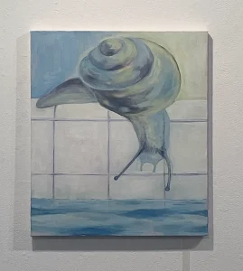 斉藤真起個展『雨沛下　あまはいくだる』絵画作品1